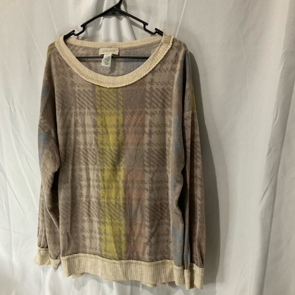 Saints and Hearts Womens Plaid Soft Sweater Size Large Multi Color - Picture 9 of 16